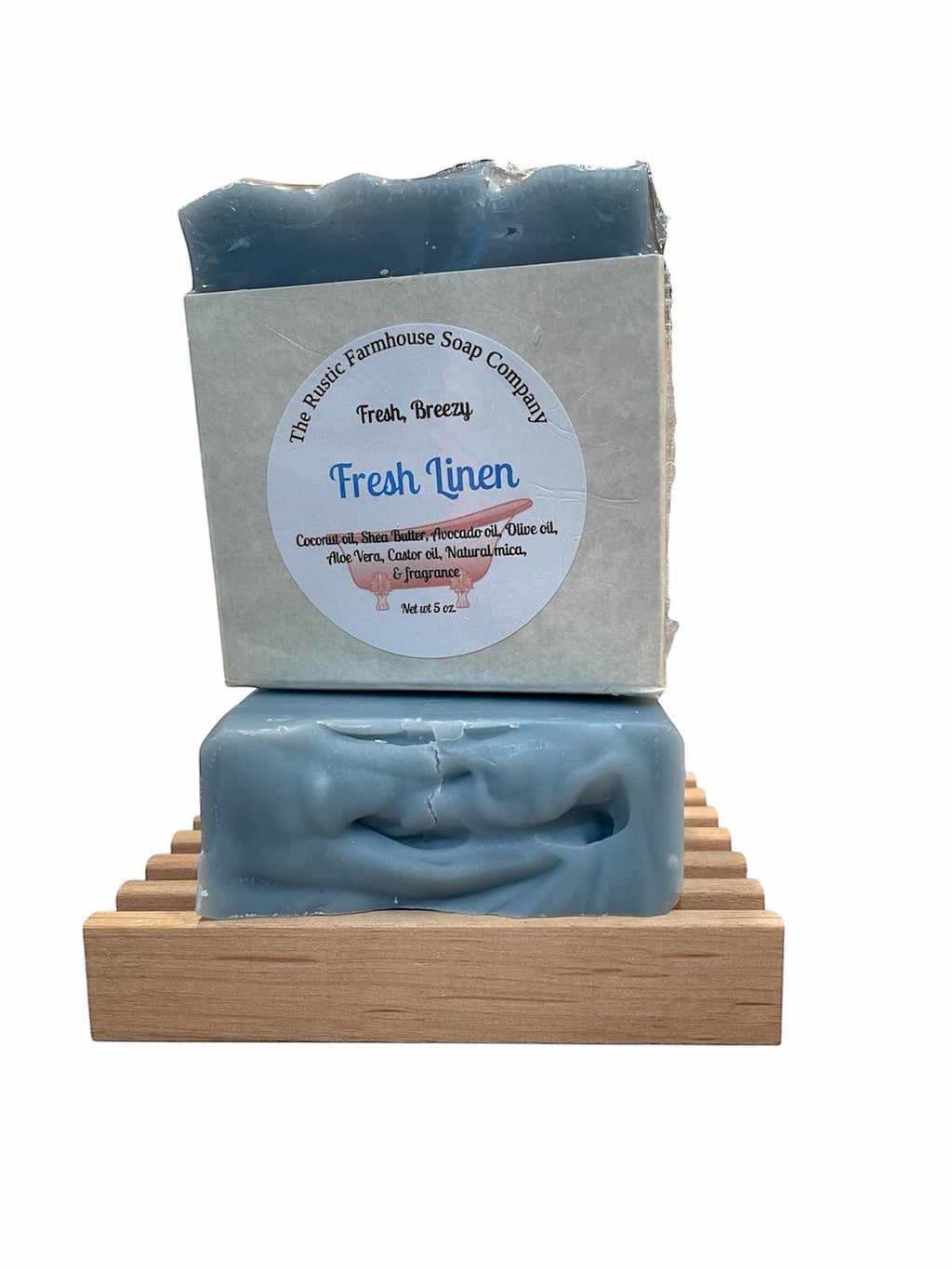 Handcrafted Fresh Linen Soap: Natural Shea Butter, Rustic Farmhouse