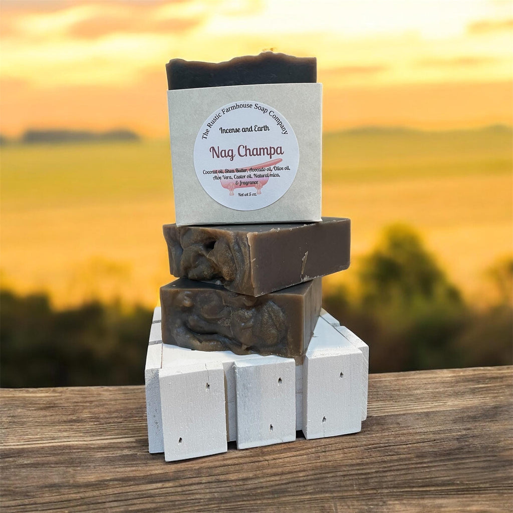 Handcrafted Nag Champa Soap: Natural Shea Butter Soap Bar