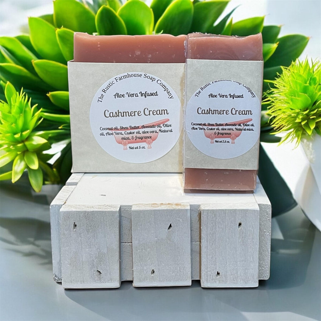 Handcrafted Cashmere Cream Soap: Natural Vegan Bar Soap