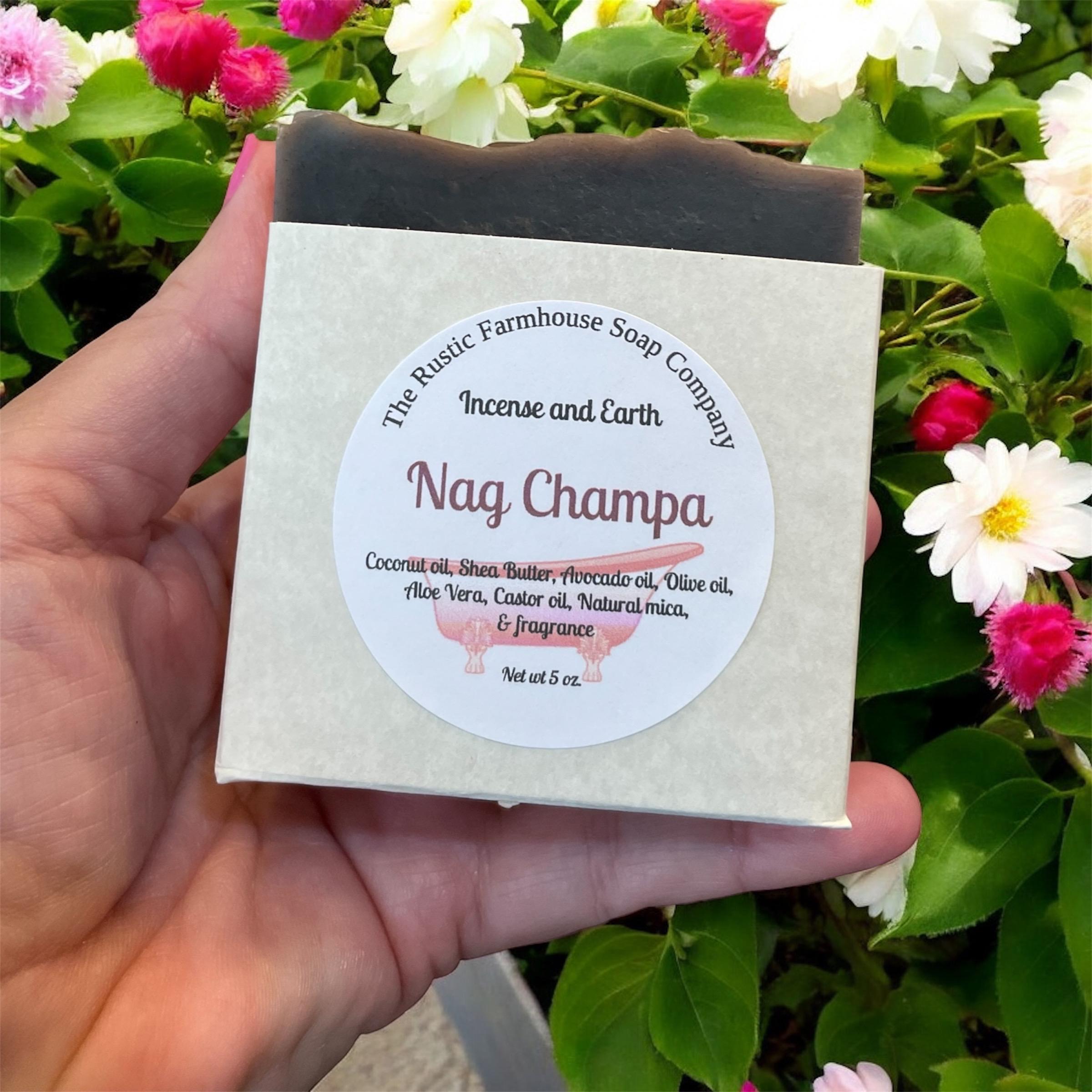 Handcrafted Nag Champa Soap: Natural Shea Butter Soap Bar