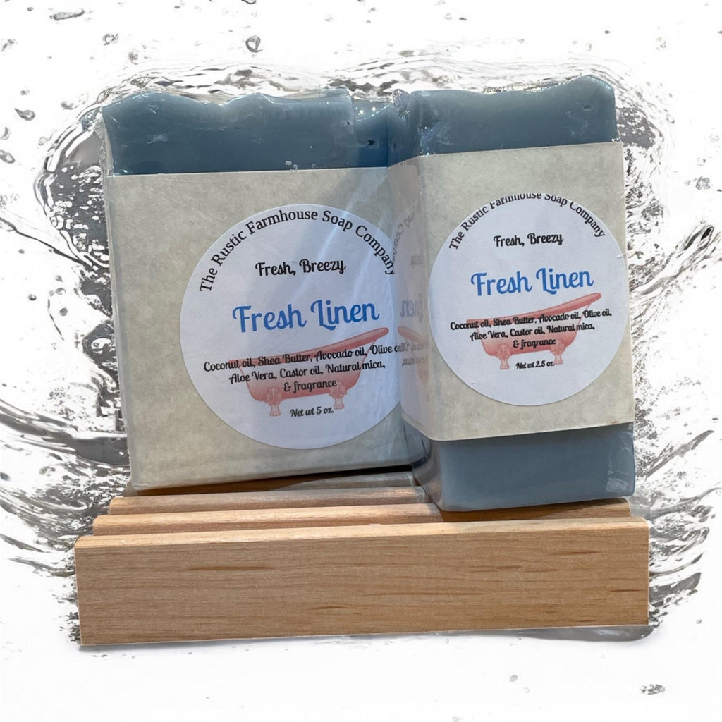 Handcrafted Fresh Linen Soap: Natural Shea Butter, Rustic Farmhouse