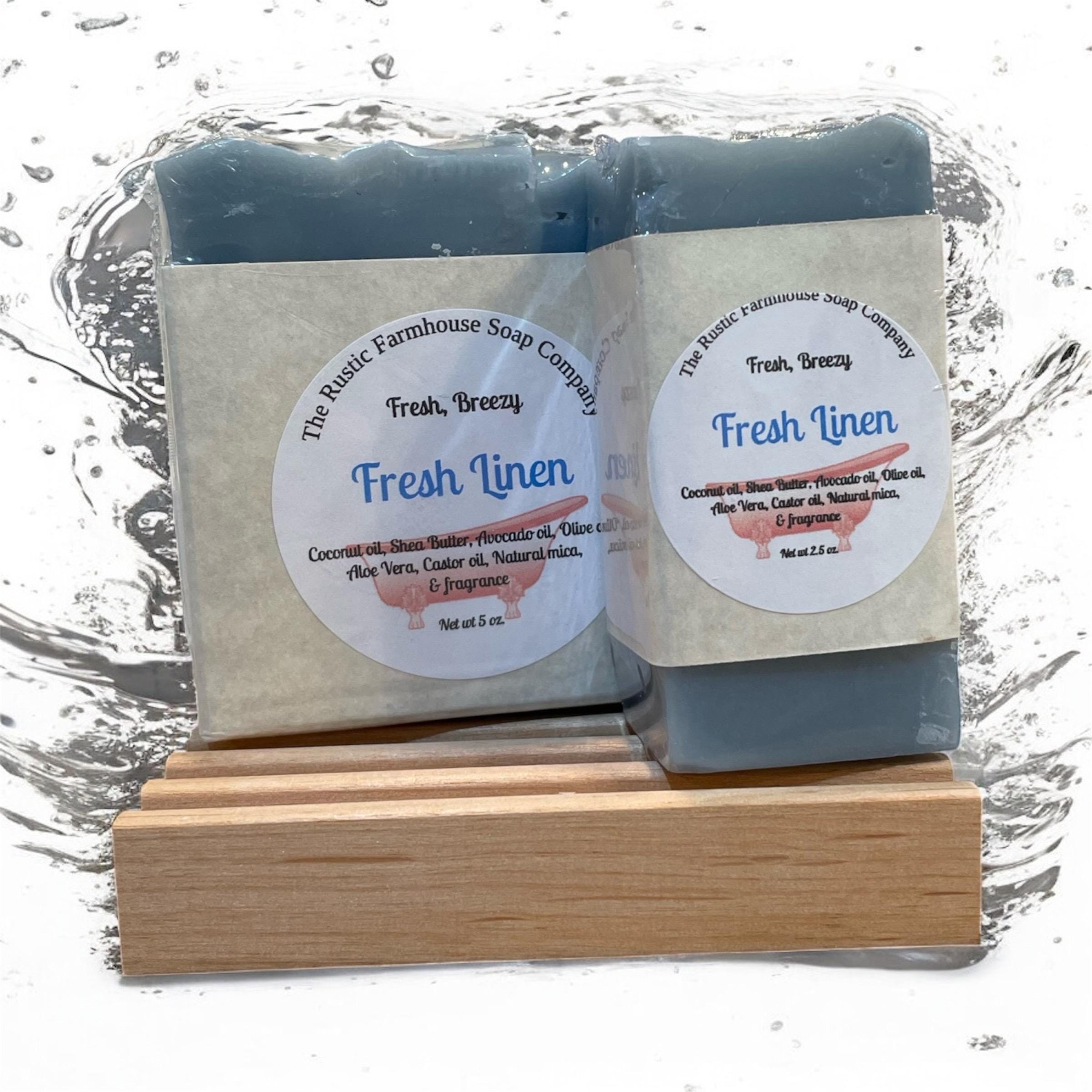 Handcrafted Fresh Linen Soap: Natural Shea Butter, Rustic Farmhouse