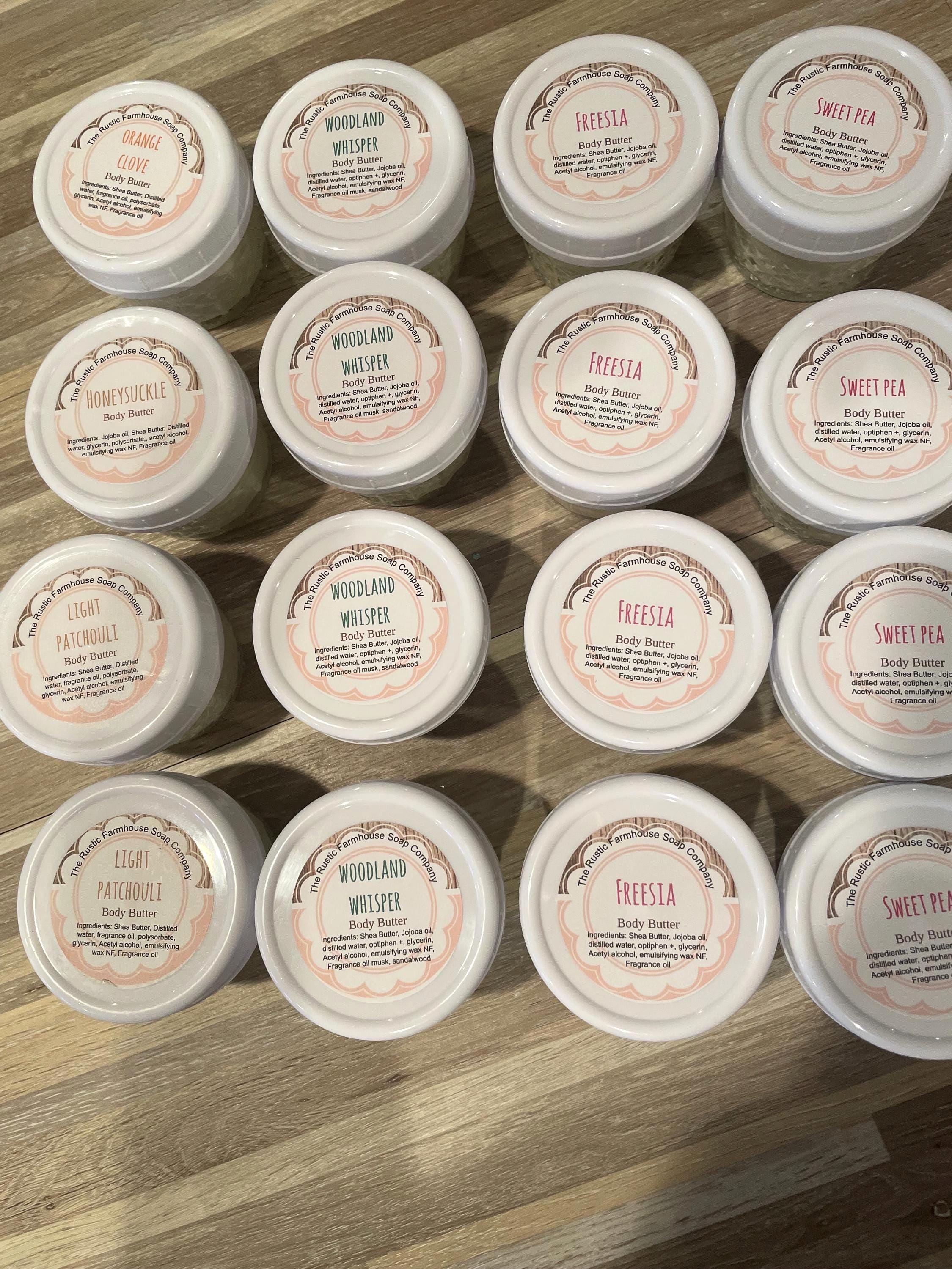 Organic emulsified whipped Body Butter, 4oz., moisturizing, natural ingredients, shea butter, jojoba oil
