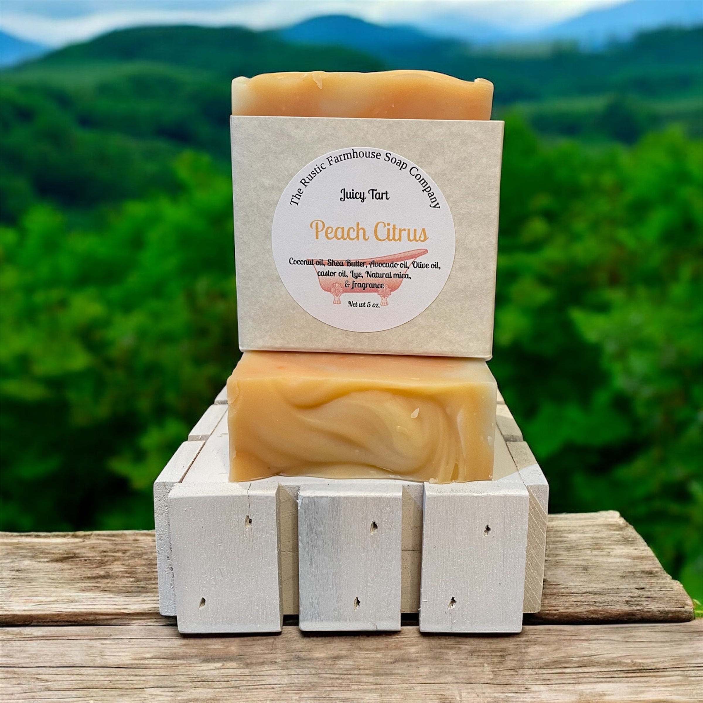 Handcrafted Soap Bar  Country fresh Peach Citrus