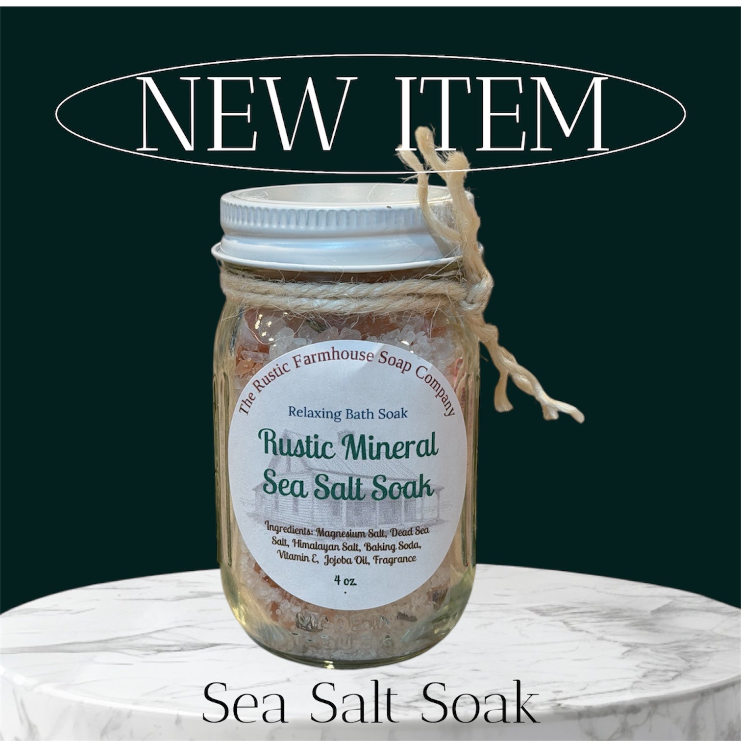 Rustic Mineral Sea Salt  Soak