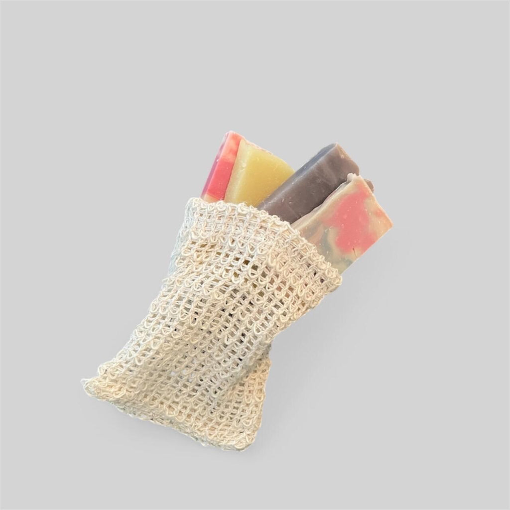 Soap Ends Bag of gentle handcrafted natural aloe infused soap bars.