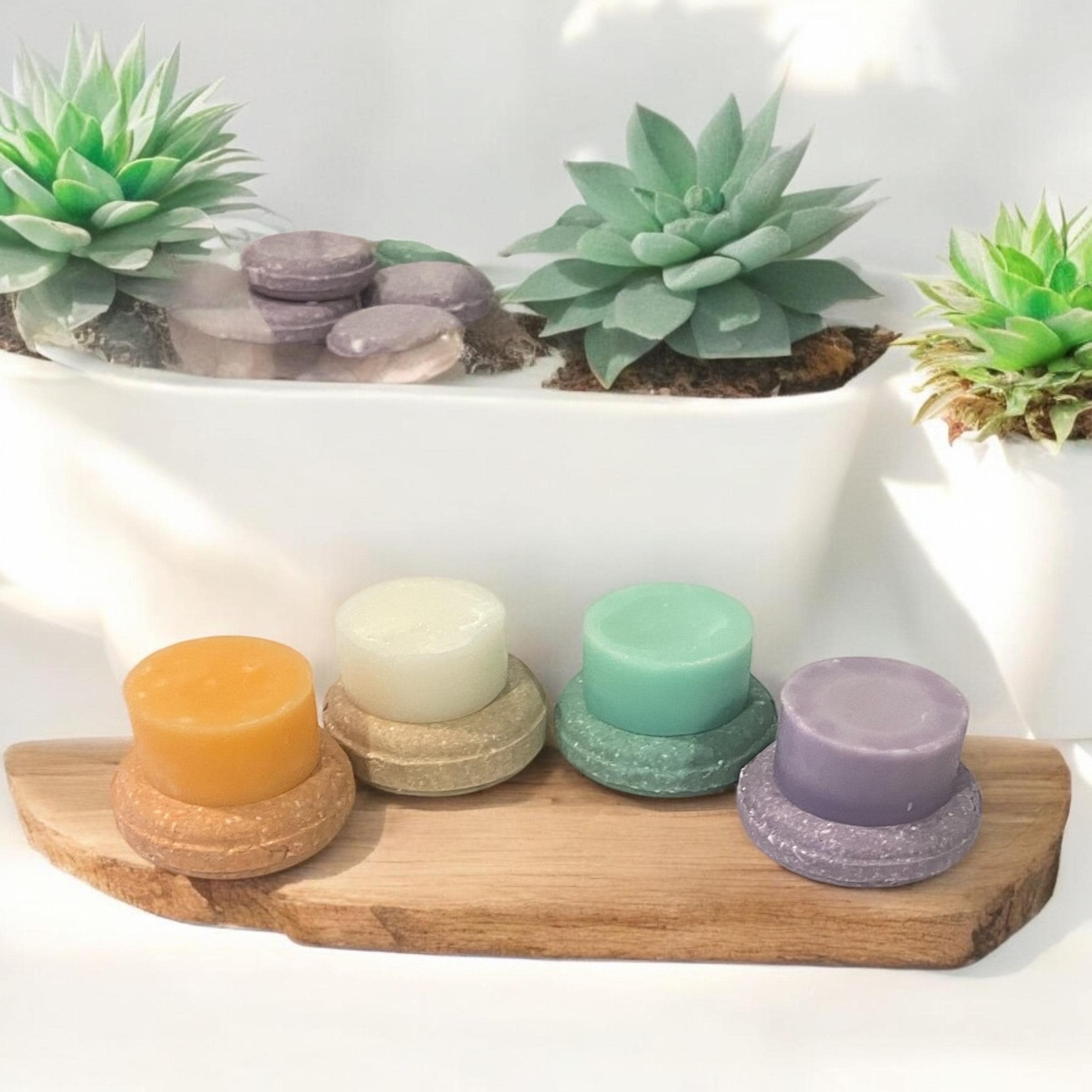Shampoo Bar and Conditioner Bar Set, marshmallow root infused, natural ingredients, eco-friendly