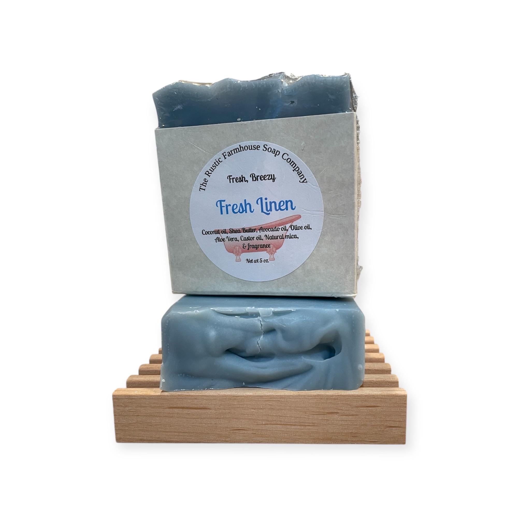 Handcrafted Fresh Linen Soap: Natural Shea Butter, Rustic Farmhouse