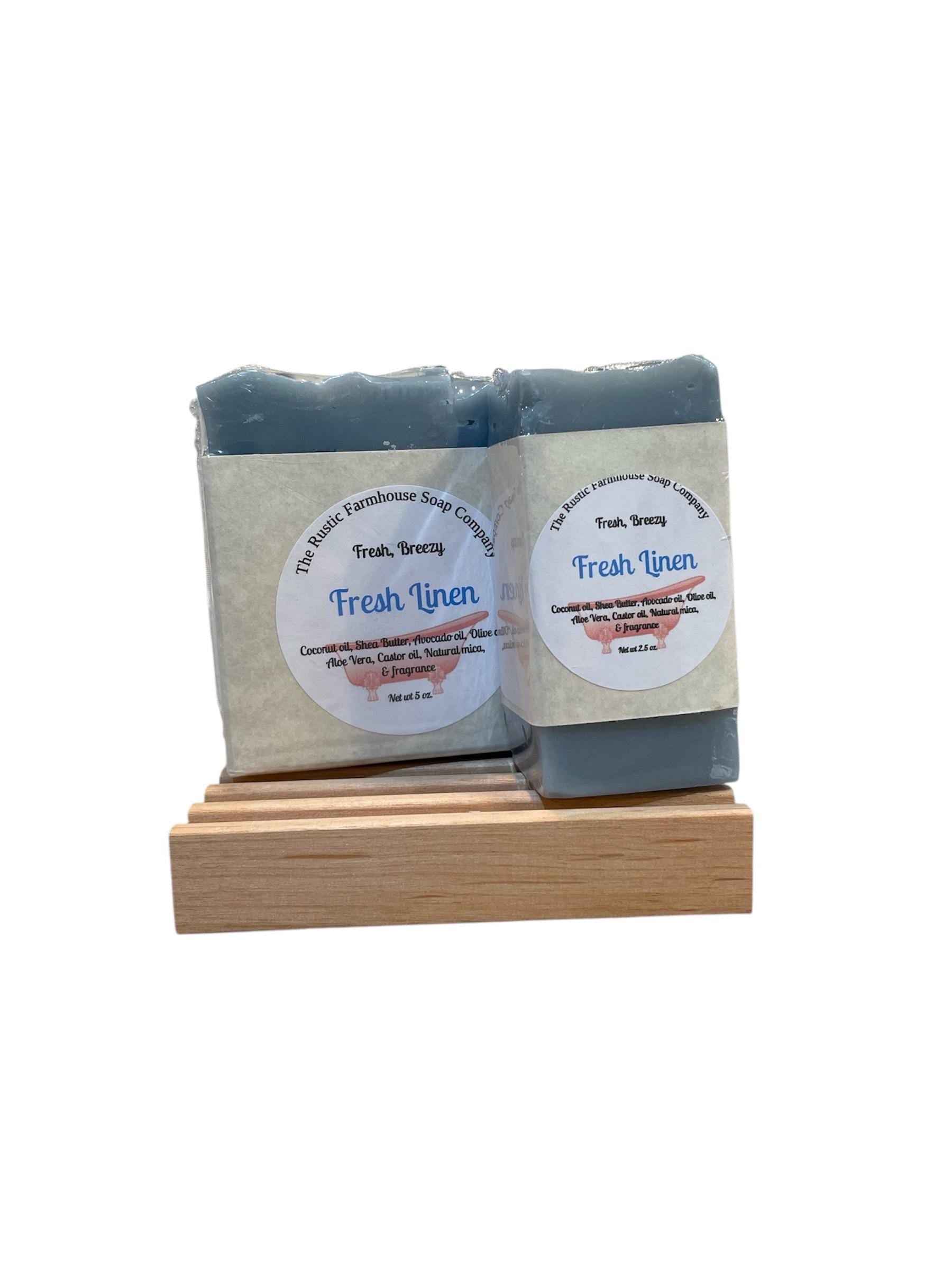 Handcrafted Fresh Linen Soap: Natural Shea Butter, Rustic Farmhouse
